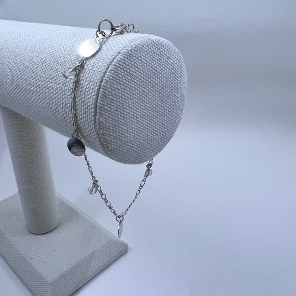 Silver Toned 8.5” Bracelet or Ankle Bracelet - Picture 2 of 4